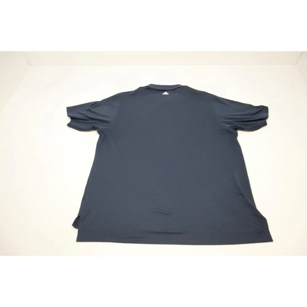 Adidas Golf Polo ClimaLite Blue Short Sleeve Athletic‎ Golf Shirt Mens Sz 2XL